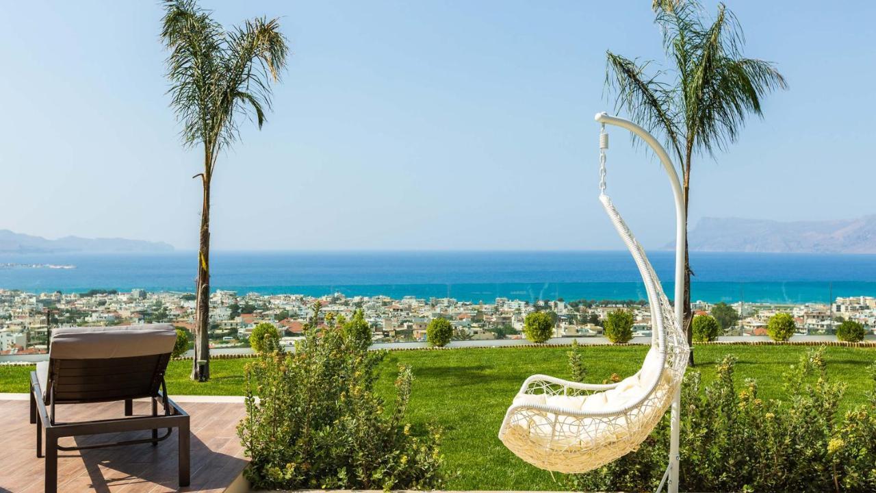 Villa Emilia I Luxury, Amazing Seaview, Next To The Town Kíssamos Exterior foto